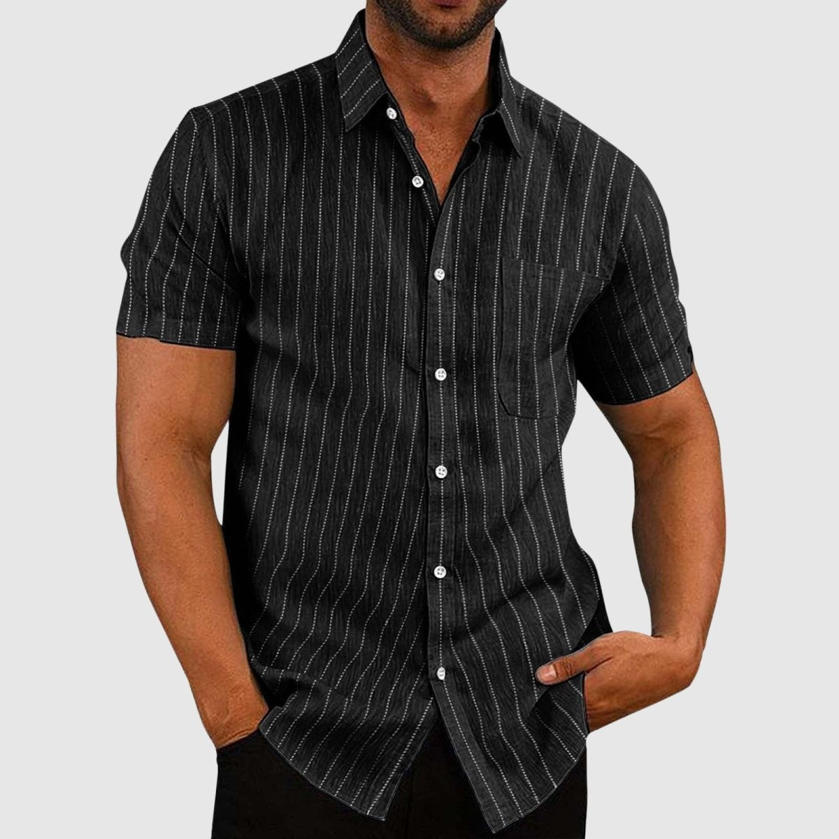 James Scott Casual Striped Shirt - Infinityloyal