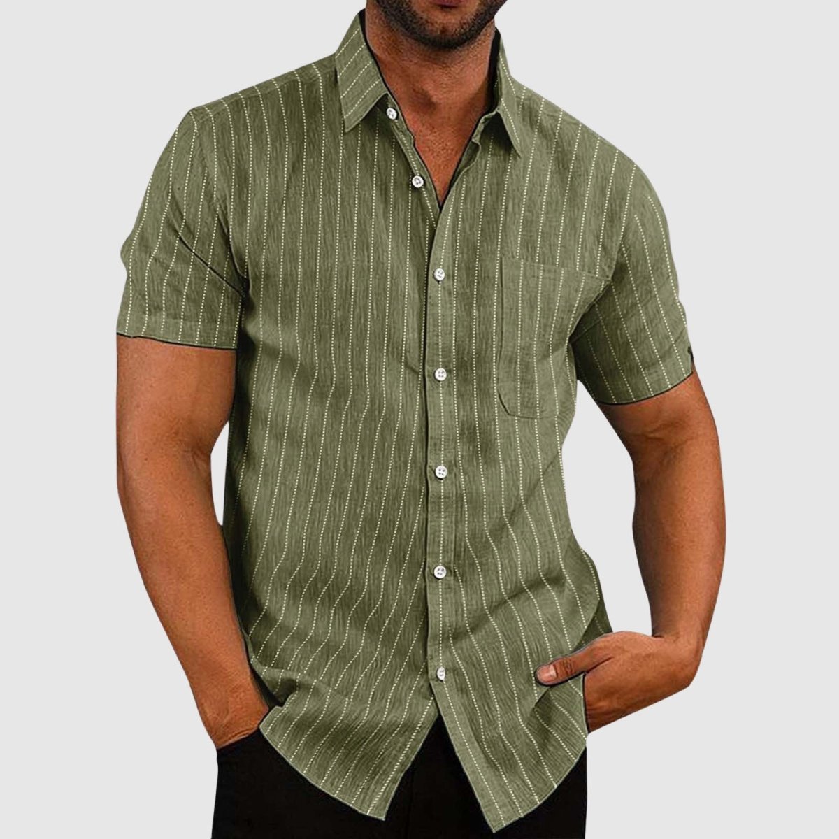 James Scott Casual Striped Shirt - Infinityloyal
