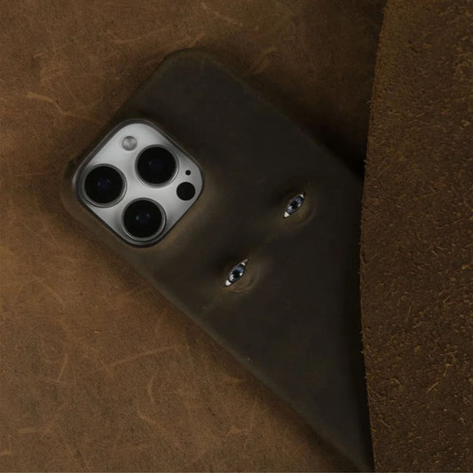 The Watchful Leather iPhone Case - Infinityloyal