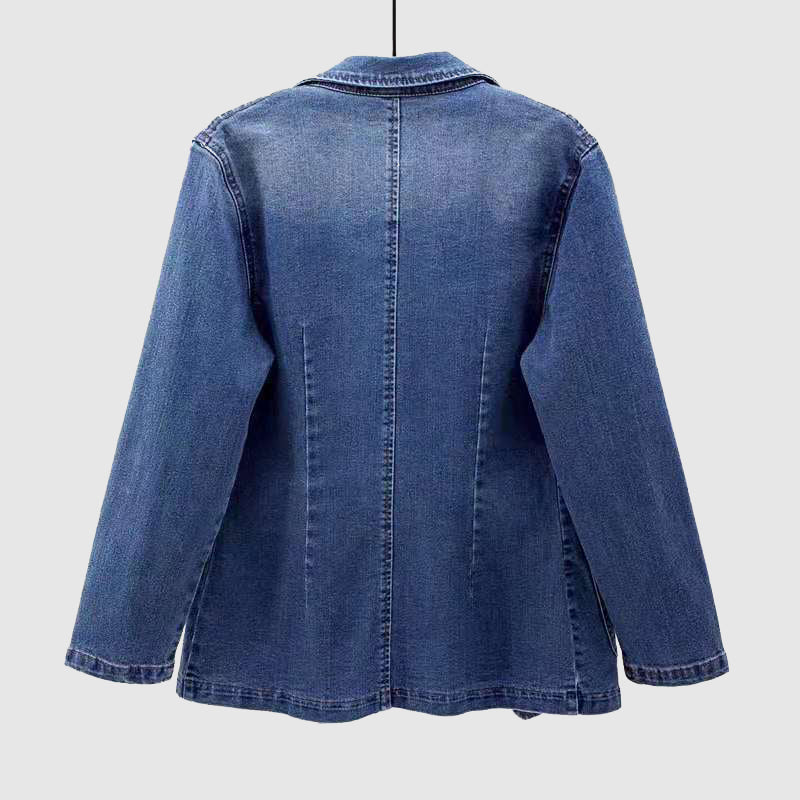 Adeline Azure Elegance Denim Jacket