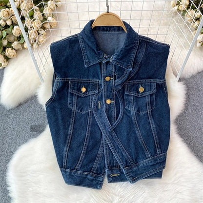 Adeline Femme Frayed Denim Vest
