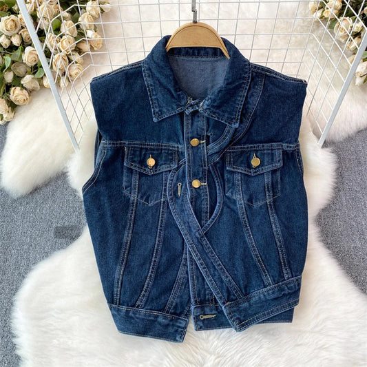 Adeline Femme Frayed Denim Vest