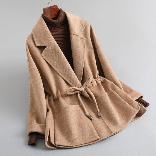 Adeline Herringbone Wool Coat
