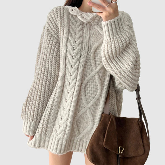 Adeline Polar Knit Wrap Sweater
