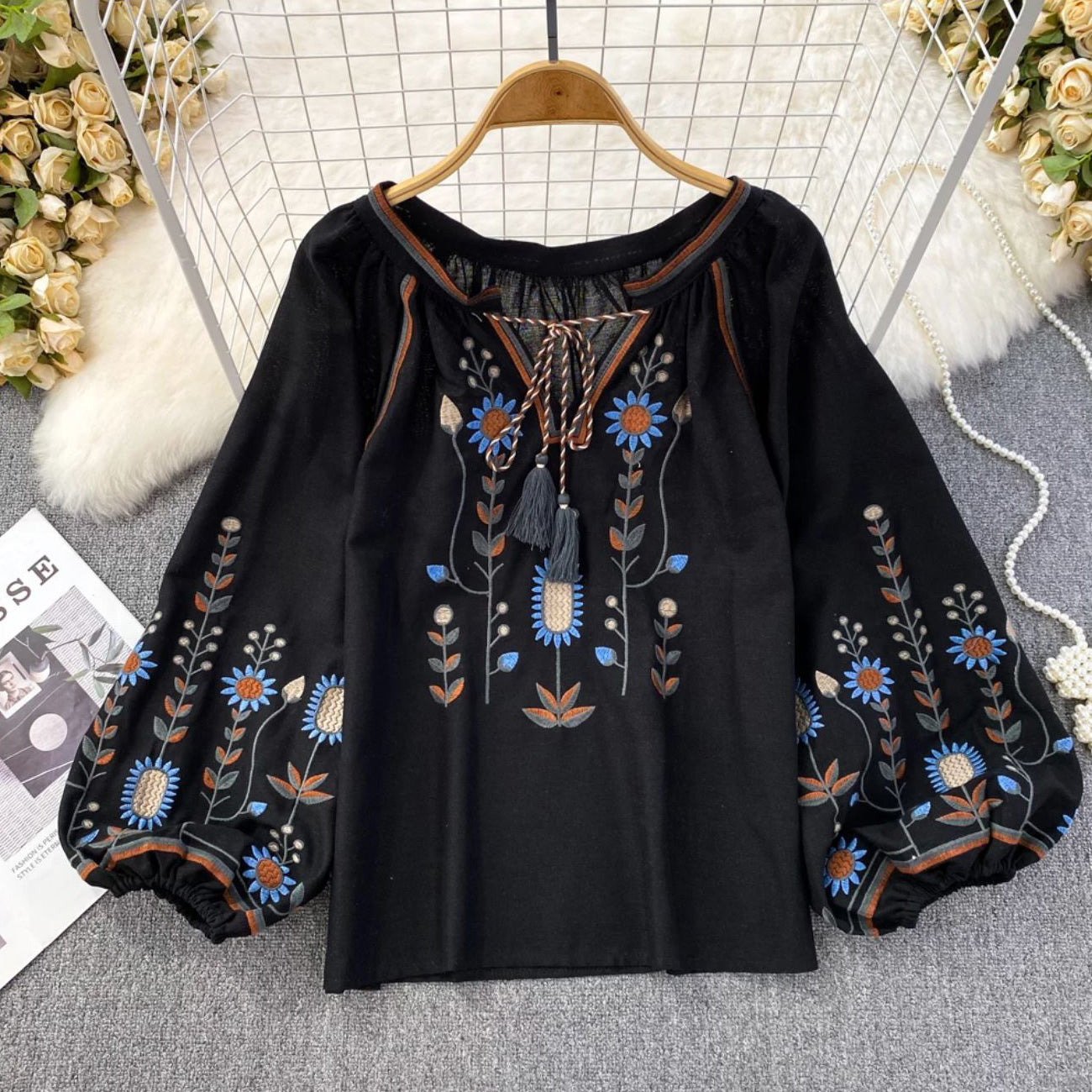 Amelie Fleur Boho Chic Blouse