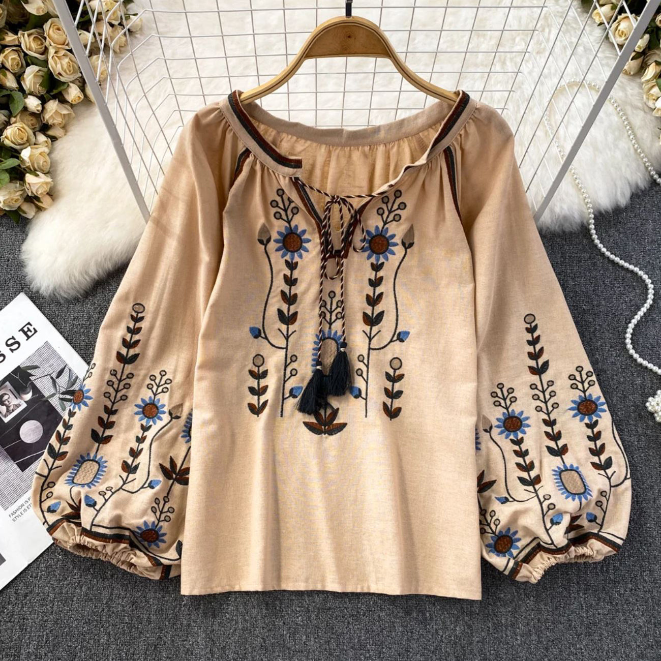 Amelie Fleur Boho Chic Blouse