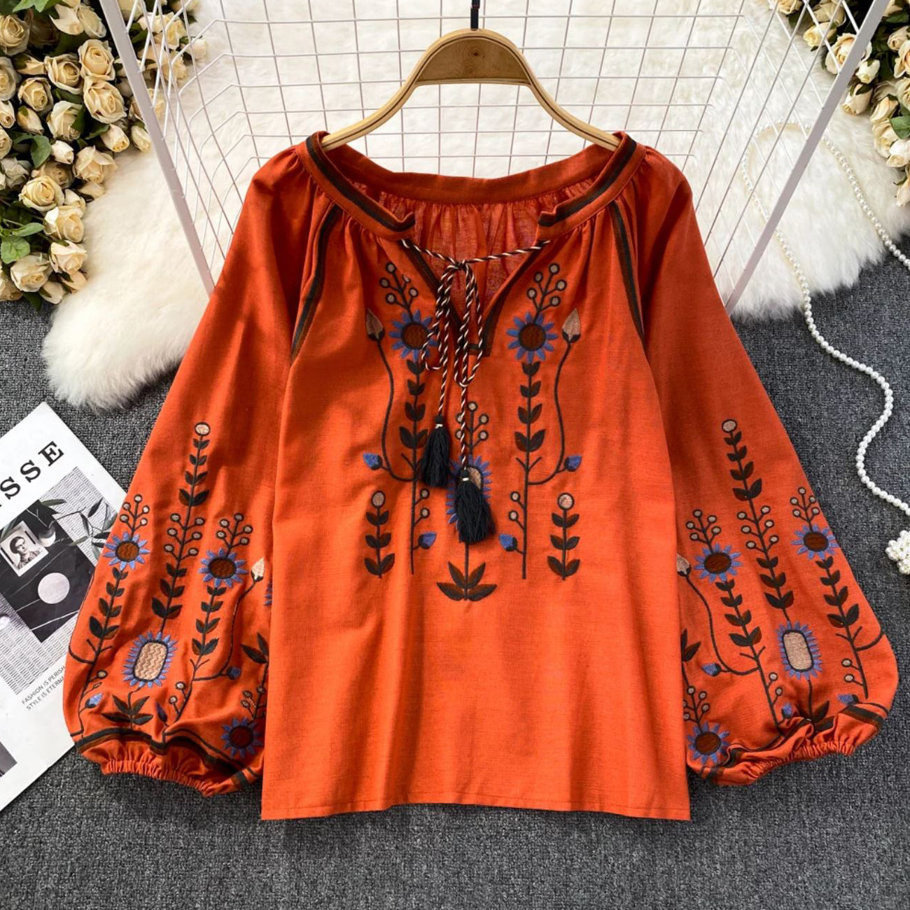 Amelie Fleur Boho Chic Blouse