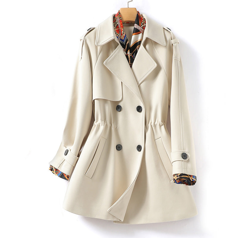 Amelie Fleur British Ivory Wool Coat