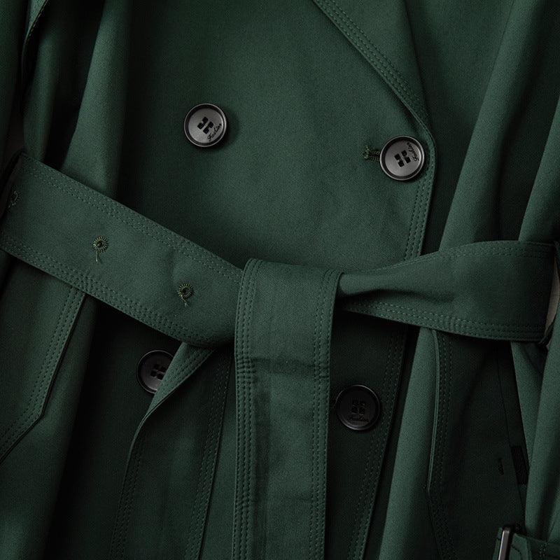 Amelie Fleur Emerald Trench Coat