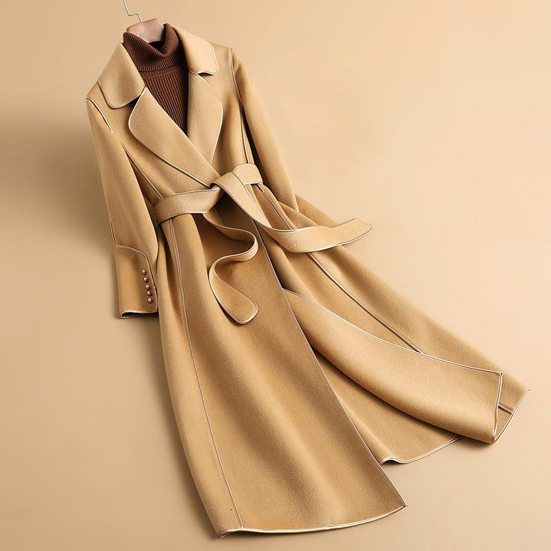 Amelie Fleur Cashmere Touch Trench Coat