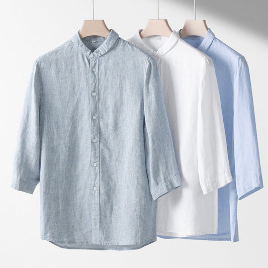 Aruba Three-Quarter Sleeve Linen Shirt