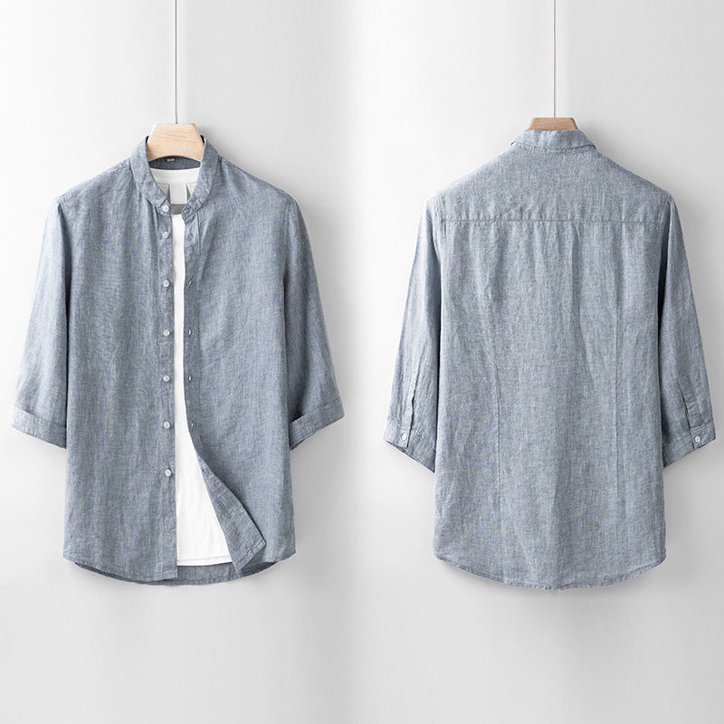 Aruba Three-Quarter Sleeve Linen Shirt