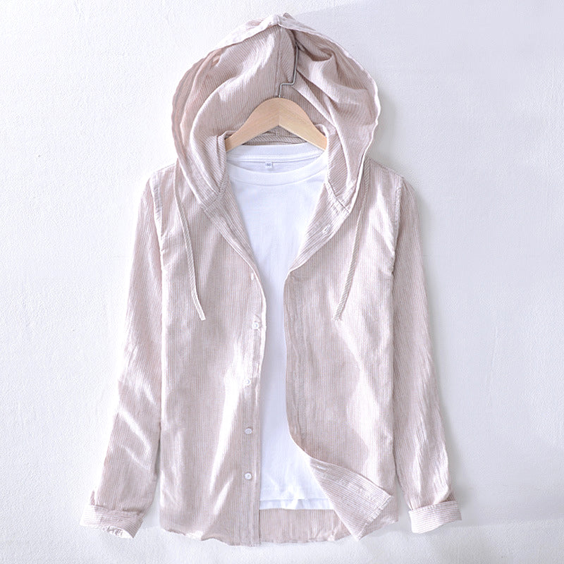 Beach Promenade Breezy Linen Hoodie