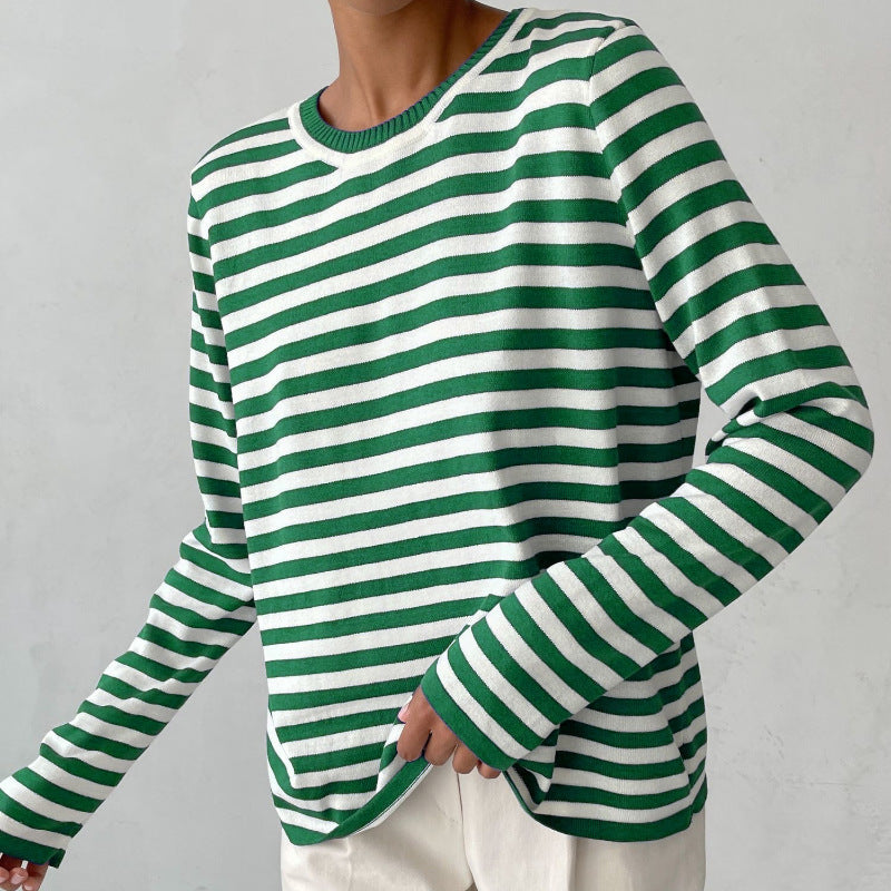 Bella Chic Striped Long-Sleeve Shirt