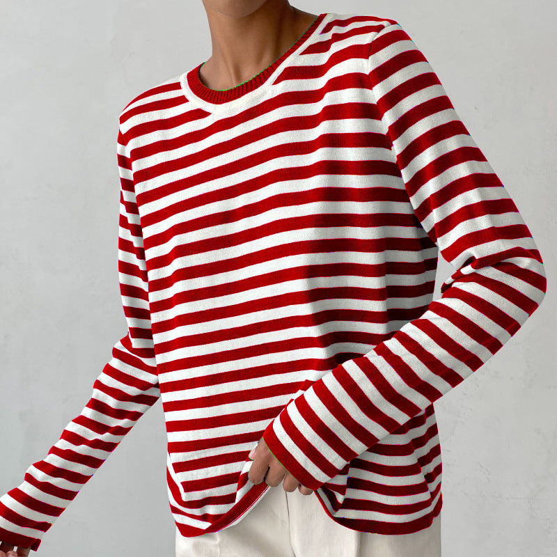 Bella Chic Striped Long-Sleeve Shirt