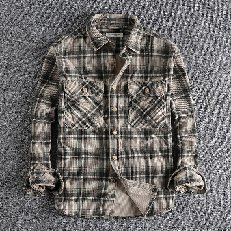 Ben Smith Corduroy Retro Plaid Shirt