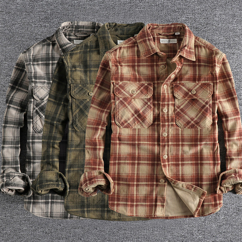 Ben Smith Corduroy Retro Plaid Shirt