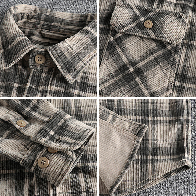 Ben Smith Corduroy Retro Plaid Shirt