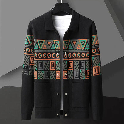 Ben Smith Jacquard Knit Cardigan