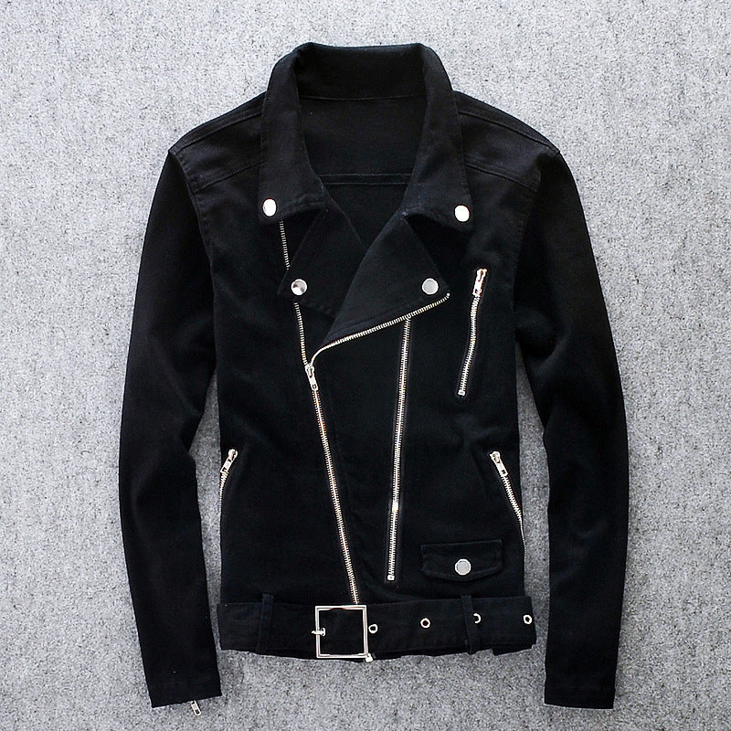 Black Shadow Slim Fit Denim Jacket