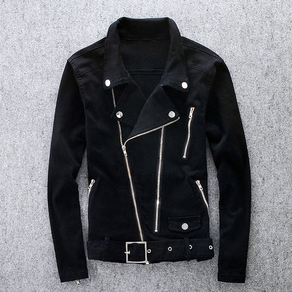 Black Shadow Slim Fit Denim Jacket