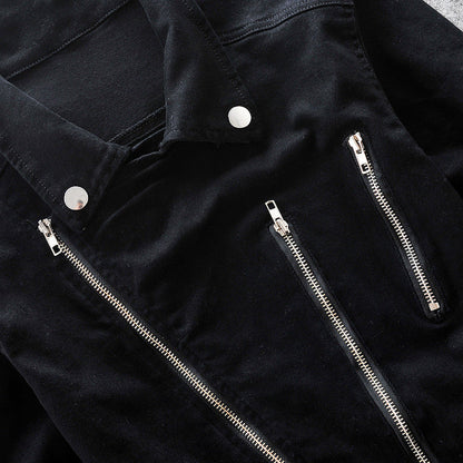 Black Shadow Slim Fit Denim Jacket