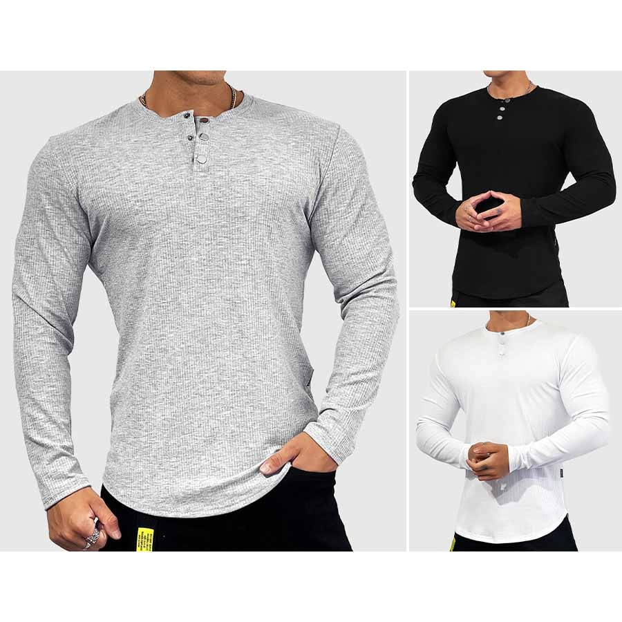 Chris Athletic-Fit Henley Shirt