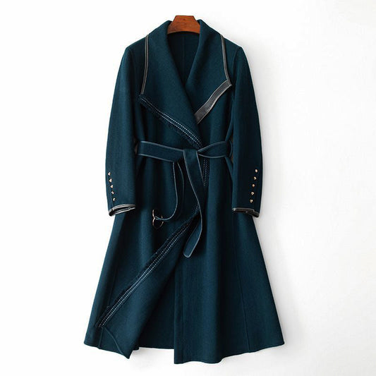 Claire Laurent Rouge Woolen Coat