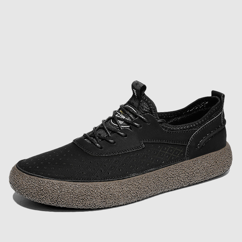 Elevate Thick Sole Leather Sneakers