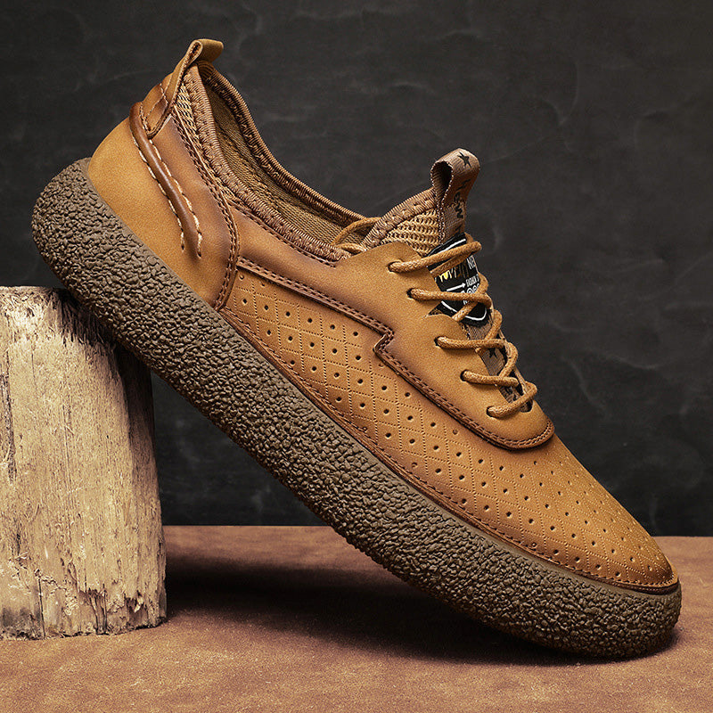 Elevate Thick Sole Leather Sneakers