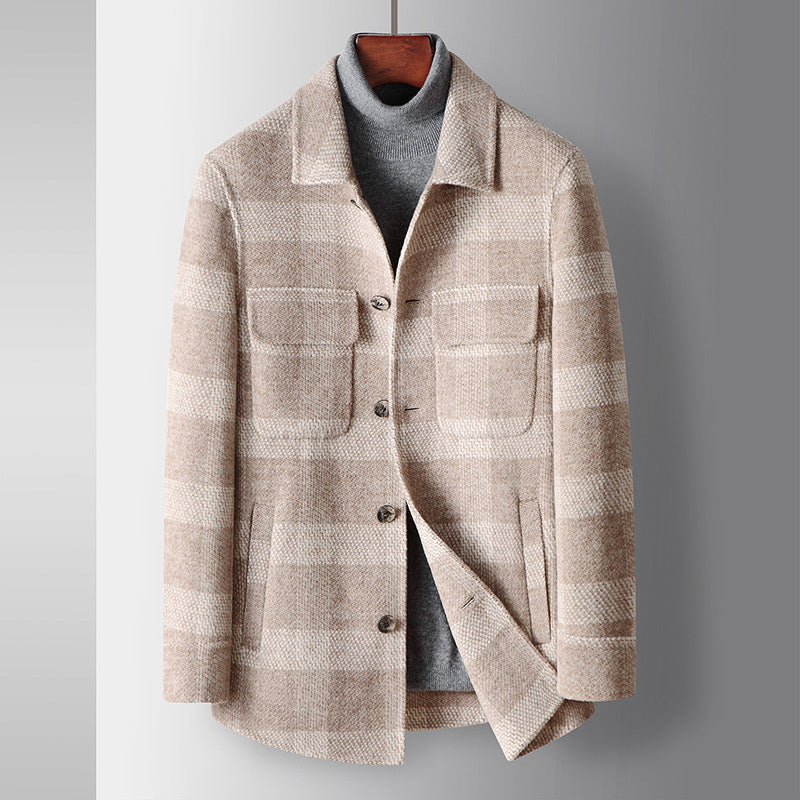 Franco Bianchi Plaid Elegance Wool Coat
