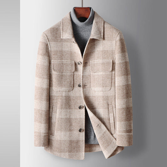 Franco Bianchi Plaid Elegance Wool Coat