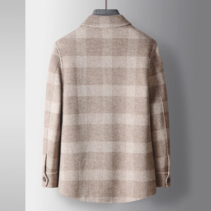 Franco Bianchi Plaid Elegance Wool Coat