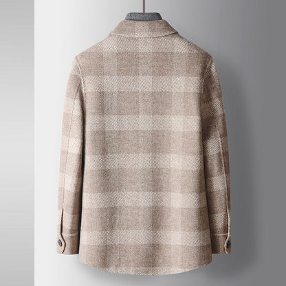 Franco Bianchi Plaid Elegance Wool Coat