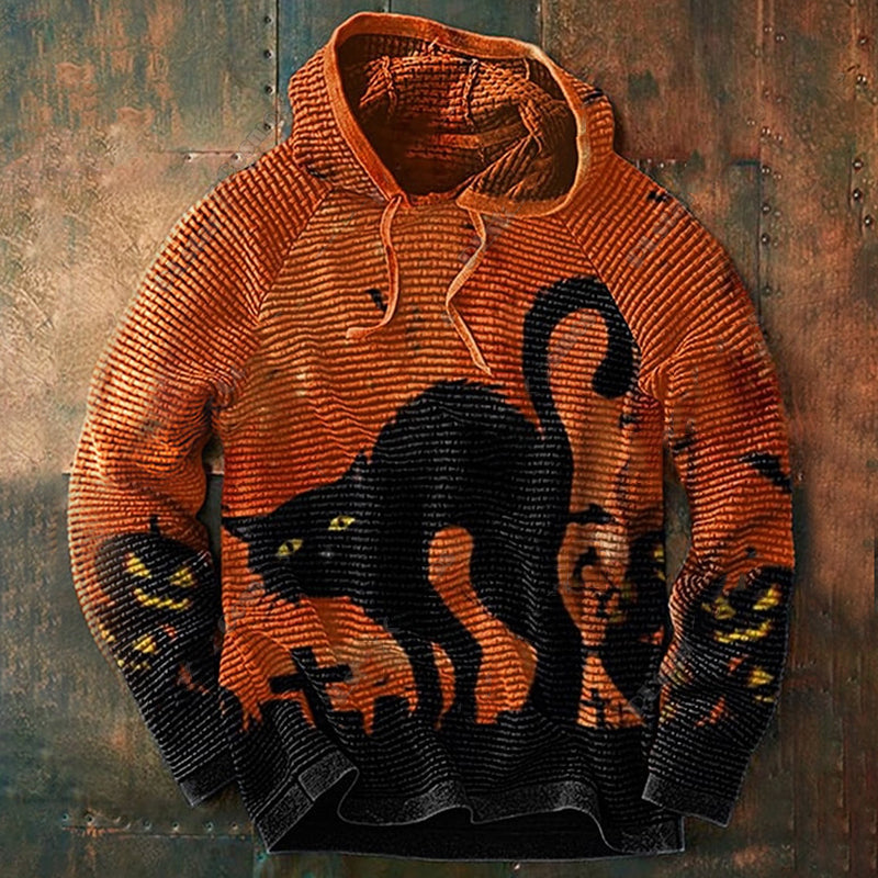 Halloween Spooky Pattern Casual Sweater