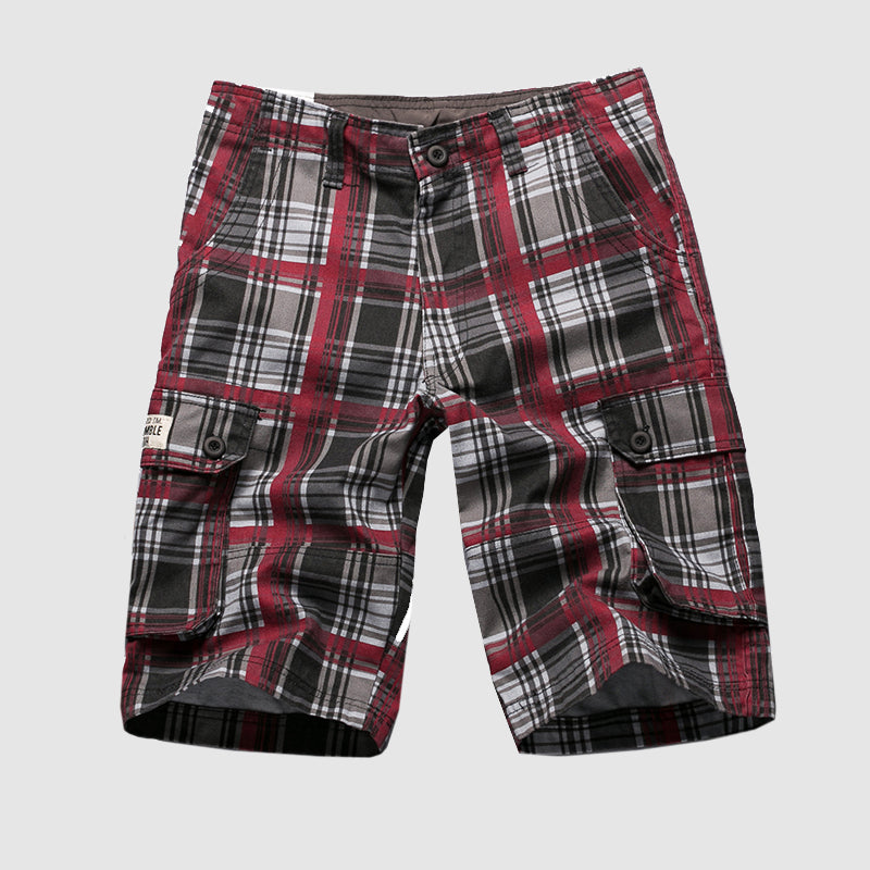 Jack Washington Plaid Cargo Shorts