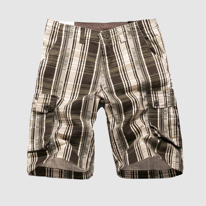 plaid cargo shorts for men 