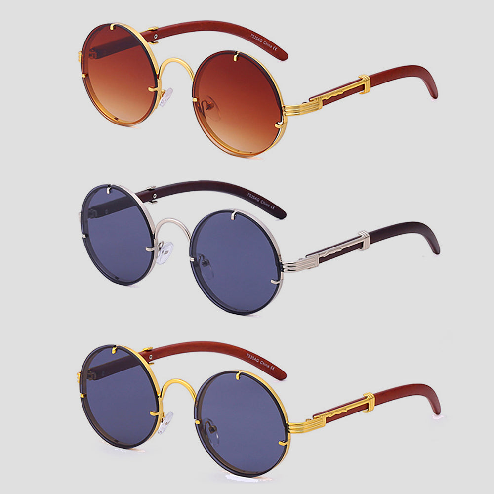 Jack Washington Retro Round Sunglasses