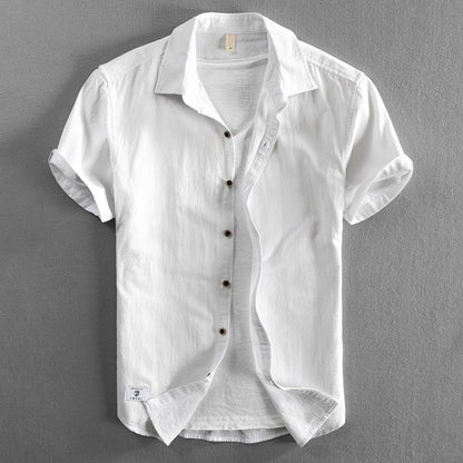 James scott premium cotton linen shirt for men - infinityloyal