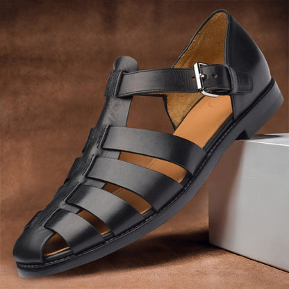 James Scott Roman Leather Sandals