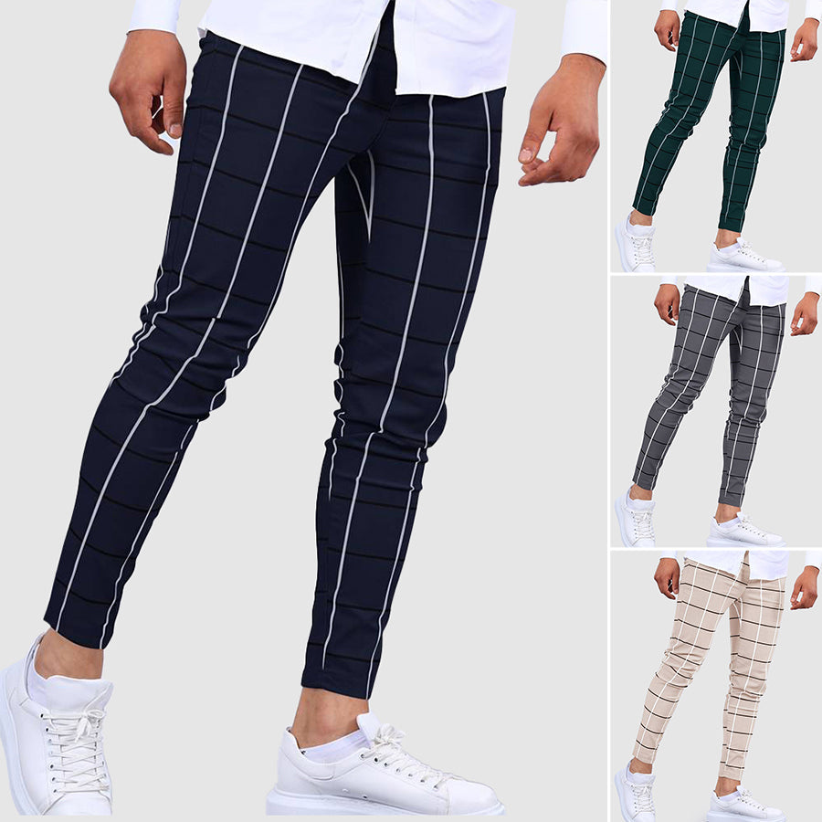 James Scott Striped Slim Fit Pants