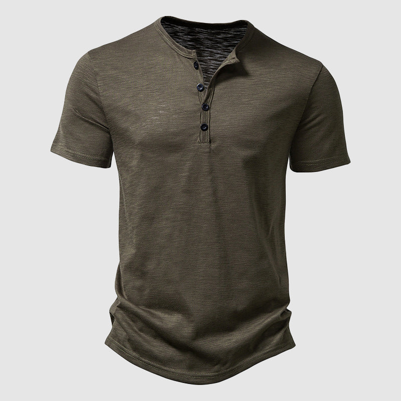 James Short Sleeve Henley Shirt