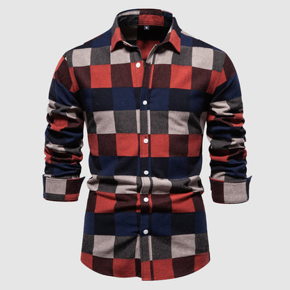 James Smith Cotton Plaid Shirt