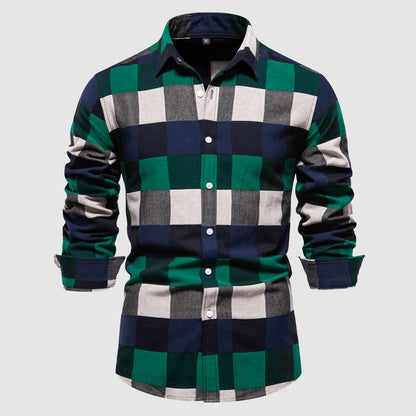 James Smith Cotton Plaid Shirt