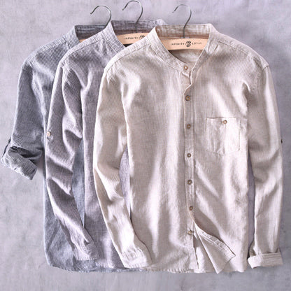 Malaga Long-Sleeve Linen Shirt