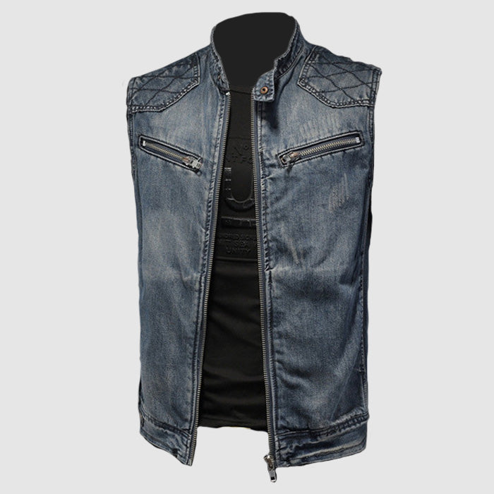 Nightshade Moto Denim Vest