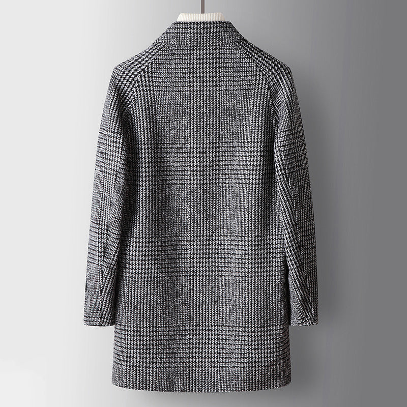 Nobleman's Woolen Plaid Coat