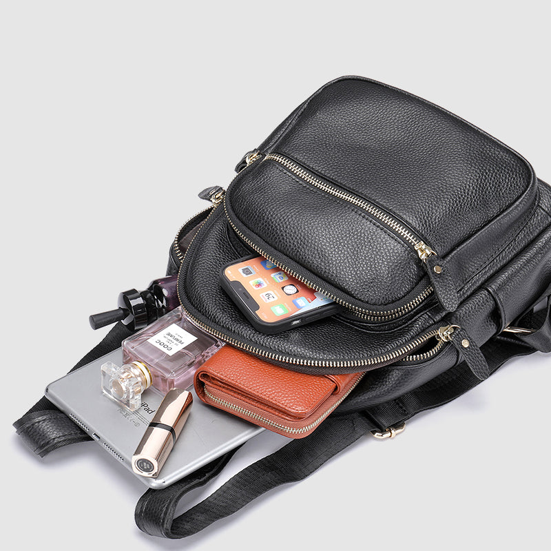 Olivia Klein Genuine Leather Traveler Backpack