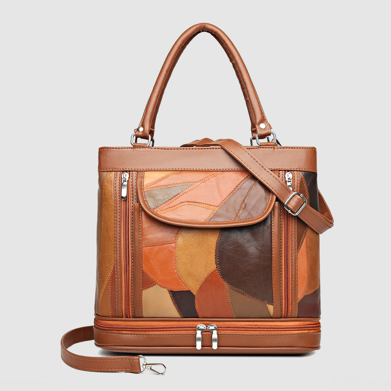 Paula Patchwork Genuine Leather Bag