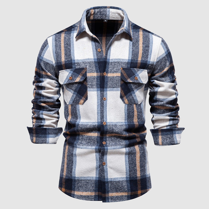 Remy Doir Classic Autumn Plaid Shirt